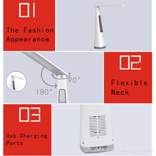 Led Desk Lamp With Bladeless Fan And USB